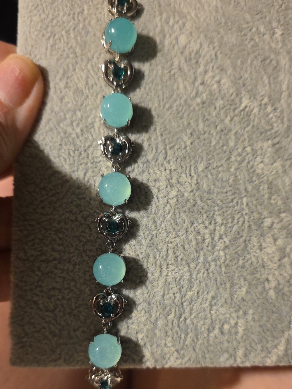 Aqua Blue Jade Bracelet
